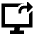 Desktop Screen Share Icon from Sharp Solid Set