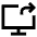 Desktop Screen Share Icon from Sharp Line Set