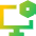 Desktop Setting Bolt Nut Icon from Sharp Gradient Set