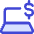 Laptop Dollar Icon from Core Duo Set