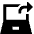 Laptop Screen Share Icon from Sharp Solid Set
