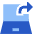 Laptop Screen Share Icon from Sharp Flat Set
