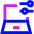 Laptop Settings Icon from Sharp Neon Set