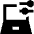 Laptop Settings Icon from Sharp Solid Set