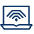 Laptop Wifi 1 Icon from Cyber Line Set