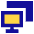 Monitor Project Screen Icon from Sharp Pop Set