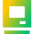 Retro Computer Icon from Sharp Gradient Set
