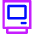 Retro Computer Icon from Core Neon Set