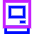 Retro Computer Icon from Sharp Neon Set