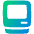 Retro Computer Icon from Plump Gradient Set