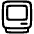 Retro Computer Icon from Plump Line Set