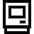 Retro Computer Icon from Sharp Line Set