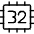 Computer Chip 32 Icon from Ultimate Light - Free Set