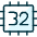 Computer Chip 32 Icon from Ultimate Duotone - Free Set