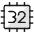 Computer Chip 32 Icon from Ultimate Colors - Free Set