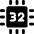 Computer Chip 32 Icon from Ultimate Bold - Free Set