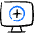 Desktop Action Monitor Add Icon from Freehand Duotone - Free Set