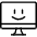 Desktop Monitor Smiley Icon from Ultimate Light - Free Set