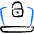 Laptop Action Lock Icon from Freehand Duotone - Free Set