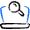 Laptop Action Search Icon from Freehand Duotone - Free Set