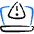 Laptop Action Warning Icon from Freehand Duotone - Free Set