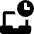 Laptop Clock Icon from Nova Solid - Free Set