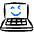 Laptop Computer Smiley Icon from Freehand Duotone - Free Set