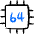 Microprocessor Computer Chip 64 Bit Icon from Freehand Duotone - Free Set
