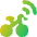 Bicycle Sensor Tag Radiowaves Icon from Flex Gradient Set