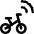 Bicycle Sensor Tag Radiowaves Icon from Core Line Set