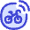 Bicycle Sensor Tag Radiowaves Circle Icon from Flex Duo Set