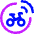 Bicycle Sensor Tag Radiowaves Circle Icon from Core Neon Set