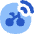 Bicycle Sensor Tag Radiowaves Circle Icon from Flex Flat Set
