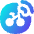 Bicycle Sensor Tag Radiowaves Circle Icon from Flex Gradient Set