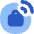 Briefcase Sensor Tag Radiowaves Circle Icon from Flex Flat Set