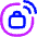 Briefcase Sensor Tag Radiowaves Circle Icon from Flex Neon Set