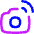 Camera Sensor Tag Radiowaves Icon from Flex Neon Set
