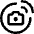 Camera Sensor Tag Radiowaves Circle Icon from Core Line Set