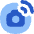 Camera Sensor Tag Radiowaves Circle Icon from Flex Flat Set
