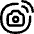 Camera Sensor Tag Radiowaves Circle Icon from Flex Line Set