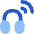 Headphones Sensor Tag Radiowaves Icon from Flex Flat Set
