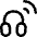 Headphones Sensor Tag Radiowaves Icon from Flex Line Set
