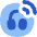 Headphones Sensor Tag Radiowaves Circle Icon from Flex Flat Set