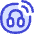 Headphones Sensor Tag Radiowaves Circle Icon from Flex Duo Set
