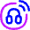 Headphones Sensor Tag Radiowaves Circle Icon from Flex Neon Set