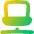 Laptop Network Connection Icon from Flex Gradient Set