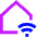 Smart Home Icon from Sharp Neon Set