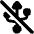 Usb Off Disconnected Icon from Plump Solid Set
