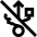 Usb Off Disconnected Icon from Sharp Line Set