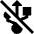 Usb Off Disconnected Icon from Sharp Solid Set